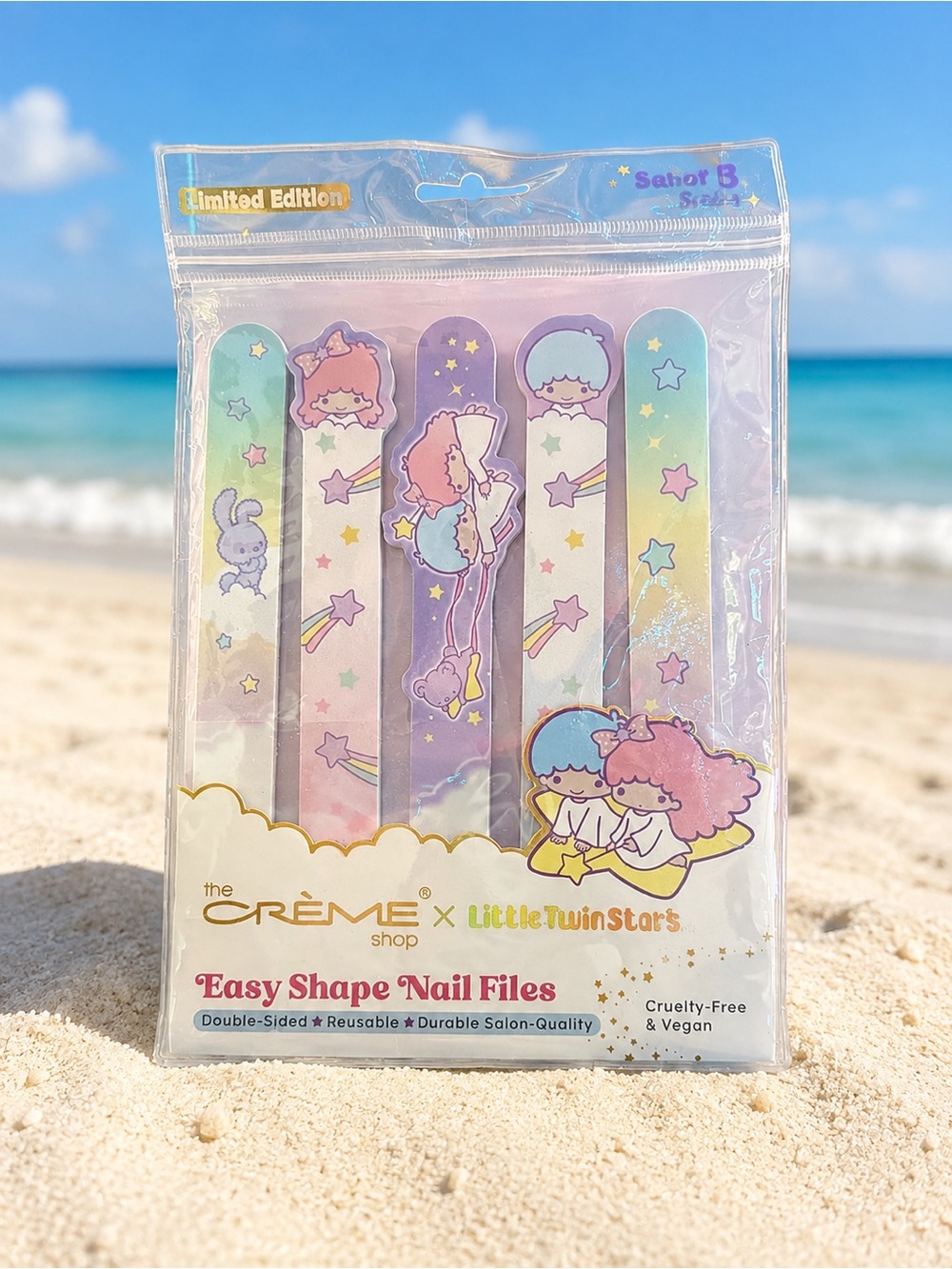 The Crème Shop x Little Twin Stars Pastel Nail File Set - Pink & Purple